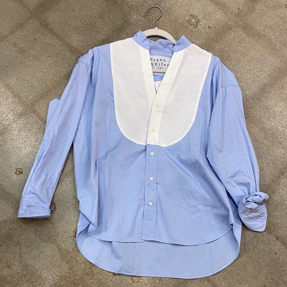 Frank & Eileen Blue and White Men's Dress Shirt